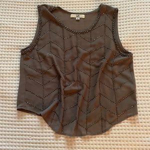 Beaded embroidered tank